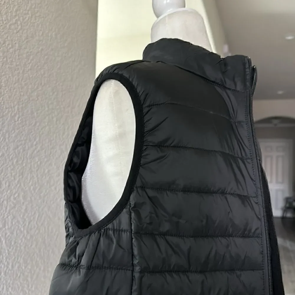 Amazon Essentials Puffer Back Vest Lightweight Mocked M Zip Up Water Resistant